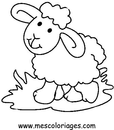 400x454 easter lamb coloring pages happy easter - Easter Lamb Drawing
