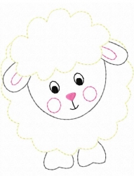 191x250 easter lamb color work embroidery design - Easter Lamb Drawing