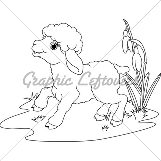 325x325 easter lamb gl stock images - Easter Lamb Drawing