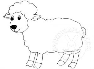 300x221 easter lambs template easter template - Easter Lamb Drawing