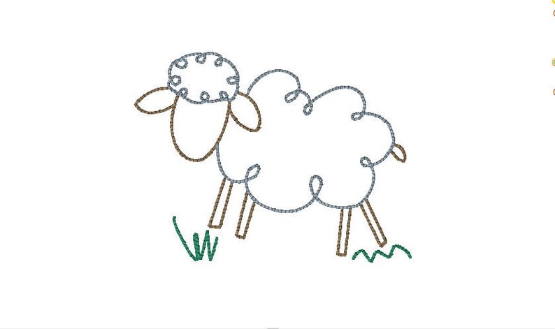 794x471 easter lamb vintage stitch quick stitch sketch embroidery etsy - Easter Lamb Drawing