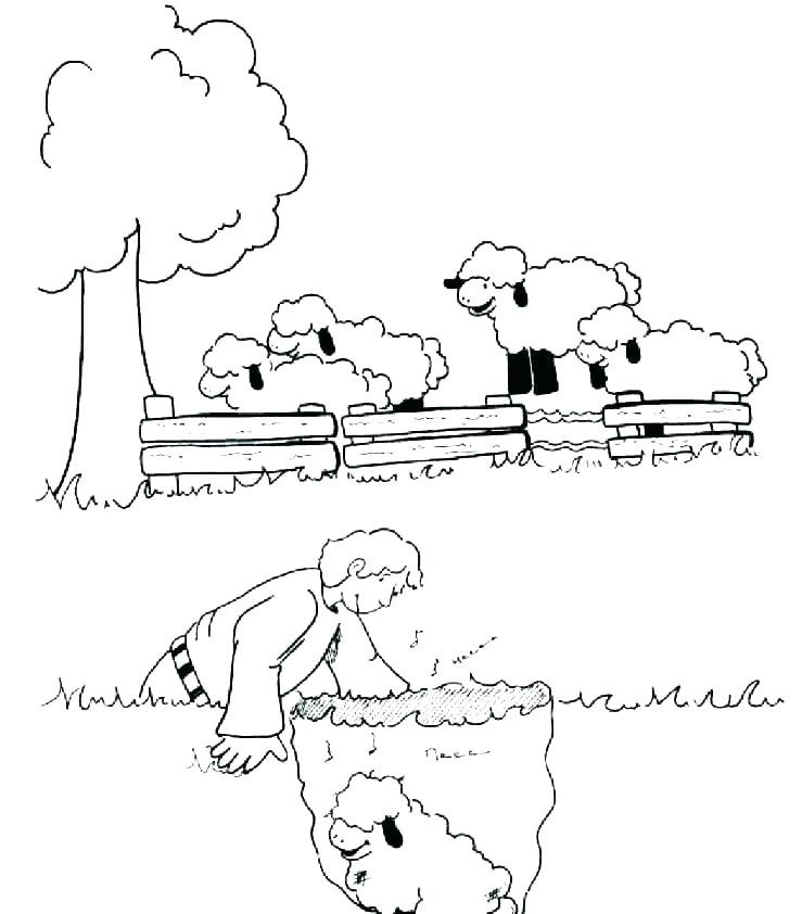 739x842 lamb coloring - Easter Lamb Drawing