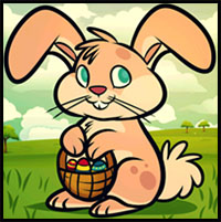 200x201 How To Draw Bunny Rabbits Drawing Tutorials Drawing How - Easter Rabbit Drawing