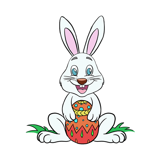 680x678 How To Draw An Easter Bunny - Easter Rabbit Drawing