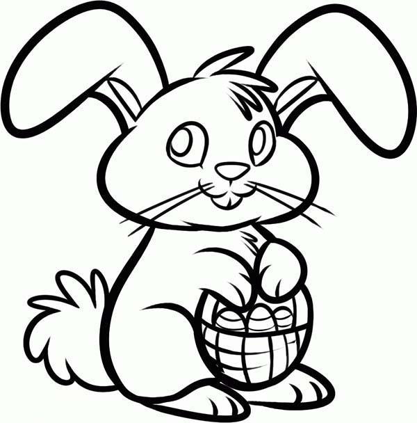 600x608 Cute Easter Bunny Drawings Hd Easter Images - Easter Rabbit Drawing
