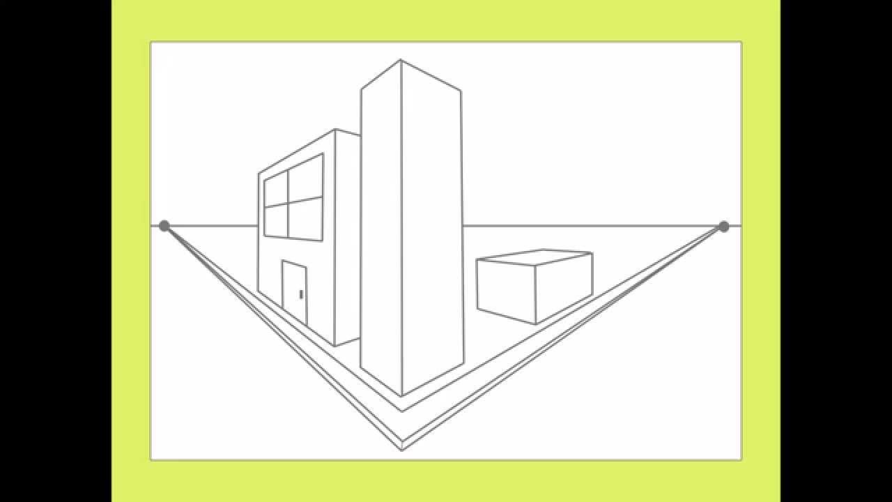 1280x720 Point Perspective City Drawing Tutorial - Easy 2 Point Perspective Drawing