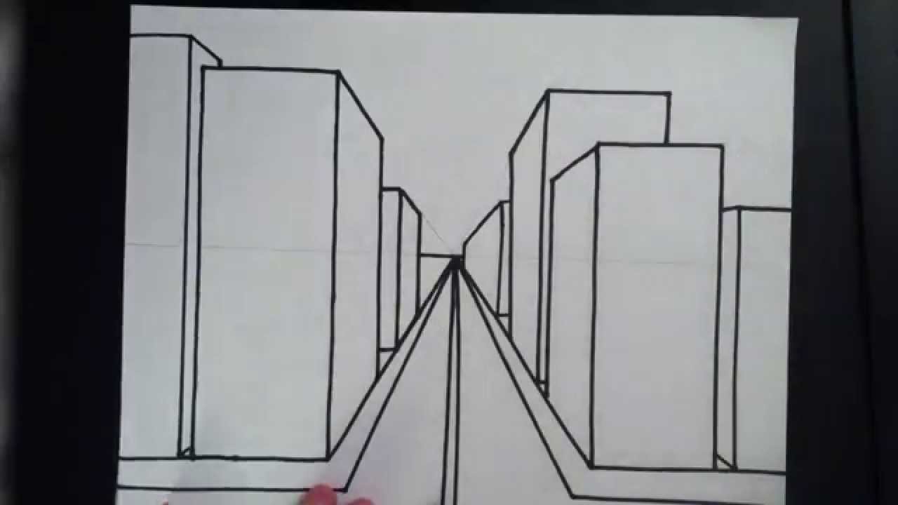 1280x720 How To Draw A City - Easy 3d Building Drawing
