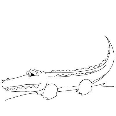 400x400 Want To Learn How To Draw An Alligator Follow Our Simple Step - Easy Alligator Drawing