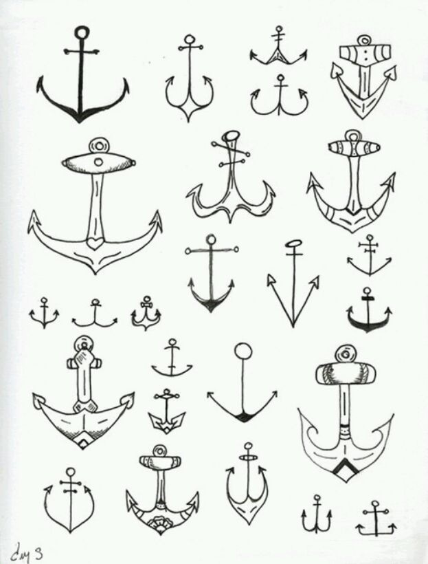 623x820 Anchor Tattoo Images - Easy Anchor Drawing
