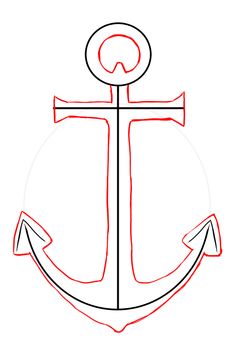 Easy Anchor Drawing at PaintingValley.com | Explore collection of Easy ...