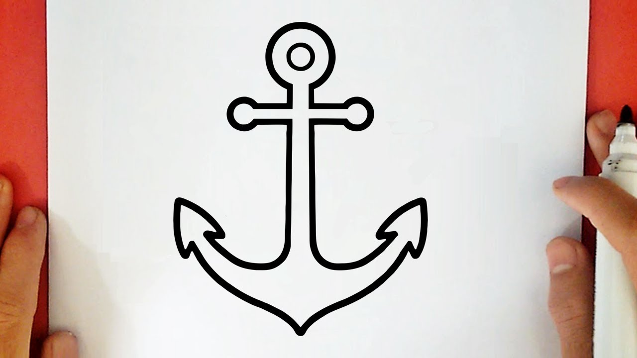 1280x720 How To Draw An Anchor - Easy Anchor Drawing