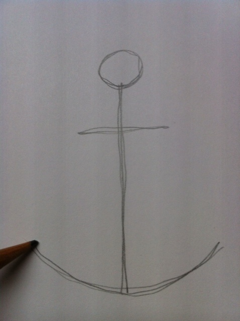 478x640 How To Draw An Anchor Feltmagnet - Easy Anchor Drawing