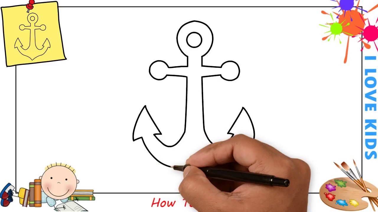1280x720 How To Draw An Anchor Easy Step - Easy Anchor Drawing