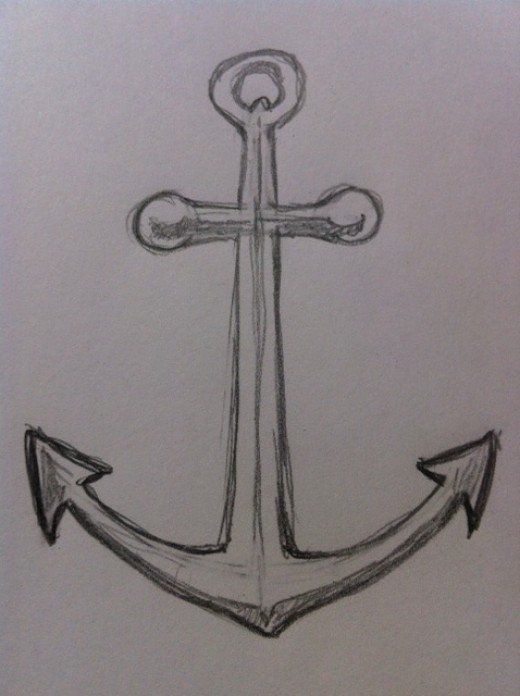 520x696 If You Want To Learn To Draw A Simple And Easy Anchor Then You - Easy Anchor Drawing