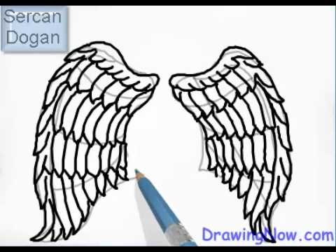 480x360 How To Draw Angel Wings - Easy Angel Wings Drawing