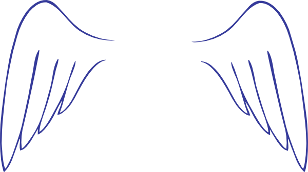 600x336 Simple Angel Wings Clip Art - Easy Angel Wings Drawing