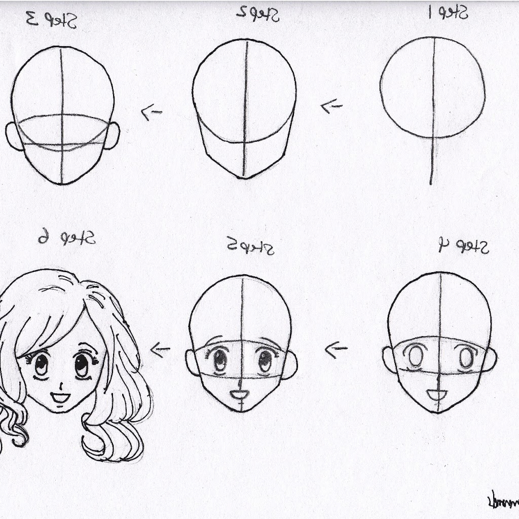 1024x1024 Easy Anime Drawings Step - Easy Anime Drawings