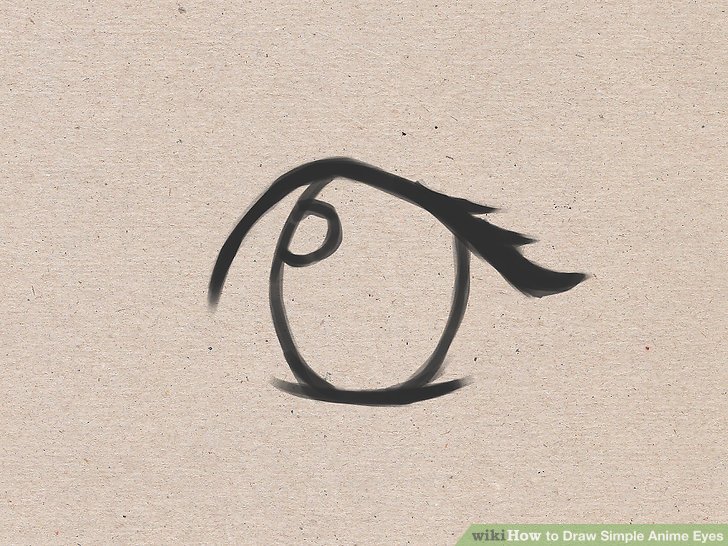 728x546 How To Draw Simple Anime Eyes Steps - Easy Anime Drawings