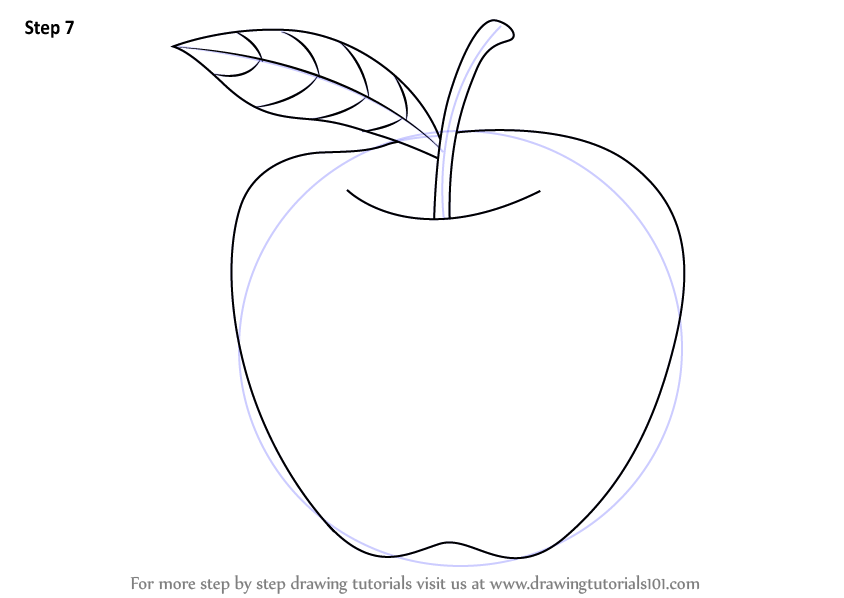 844x598 Learn How To Draw An Apple For Kids - Easy Apple Drawing