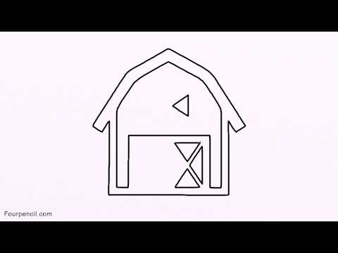 480x360 How To Draw Barn Easy Drawing For Kids Step - Easy Barn Drawing