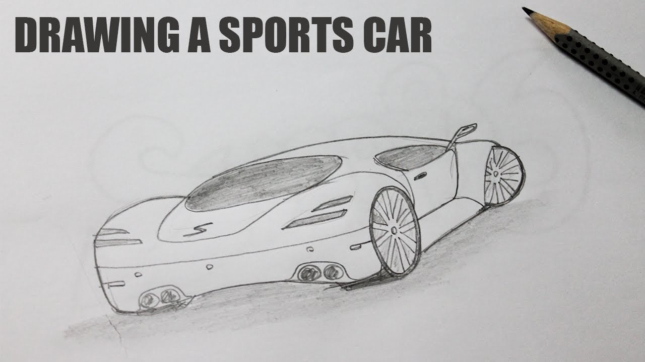 1280x720 How To Draw A Sports Car Easy - Easy Best Drawing
