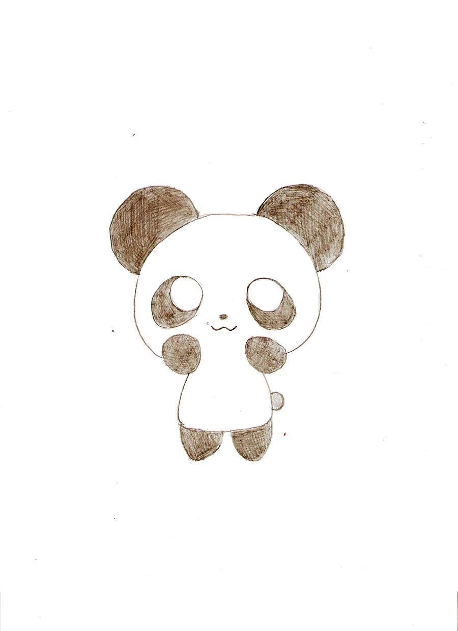 900x1238 Cute Easy Drawings Of Pandas Best Wallpaper - Easy Best Drawing