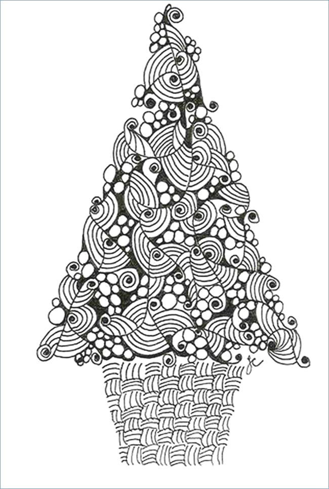 650x967 Christmas Tree Drawing Easy Best Drawing Trees How To Draw - Easy Best Drawing