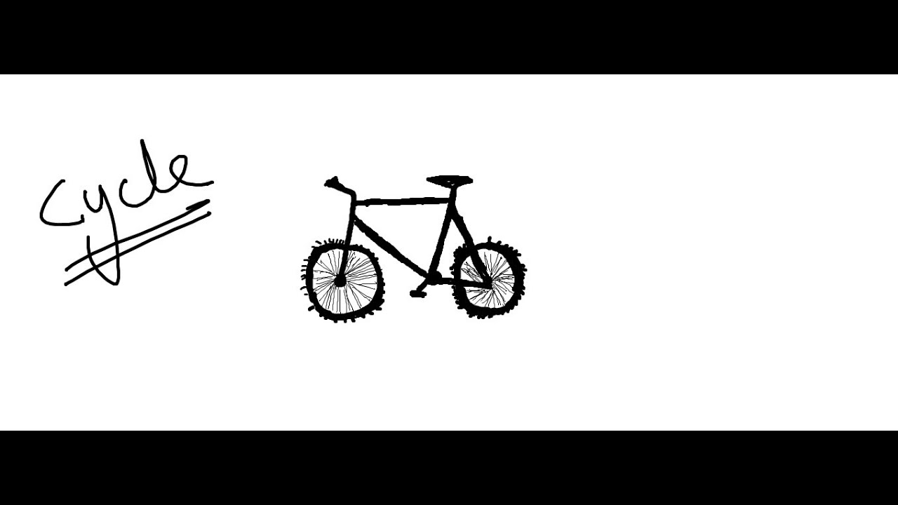 1280x720 Easy Kids Drawing Lessonshow To Draw Cartoon Bicycle For Kids - Easy Bike Drawing