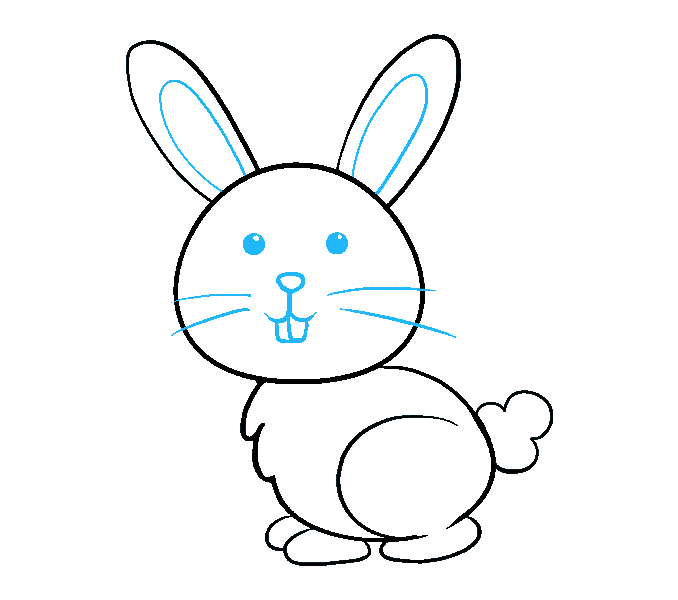 678x600 How To Draw A Bunny Really Easy Drawing Tutorial Easy Drawing - Easy Bunny Face Drawing