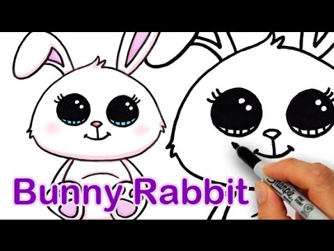 480x360 How To Draw A Cute Bunny Rabbit Easy - Easy Bunny Face Drawing