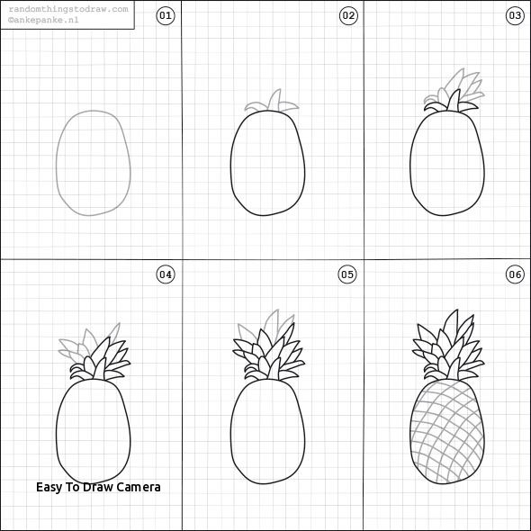 590x590 Easy To Draw Camera How To Draw A Pineapple Doodling - Easy Camera Drawing