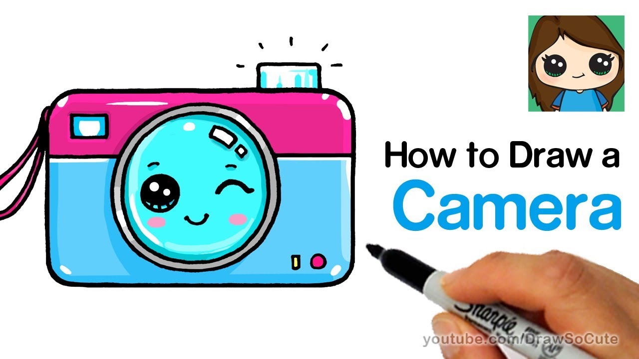 1280x720 How To Draw A Camera Cute And Easy - Easy Camera Drawing