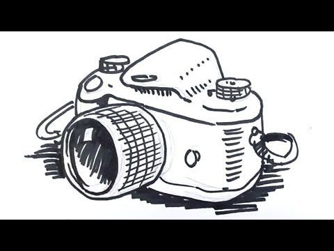 480x360 How To Draw A Camera Real Easy - Easy Camera Drawing