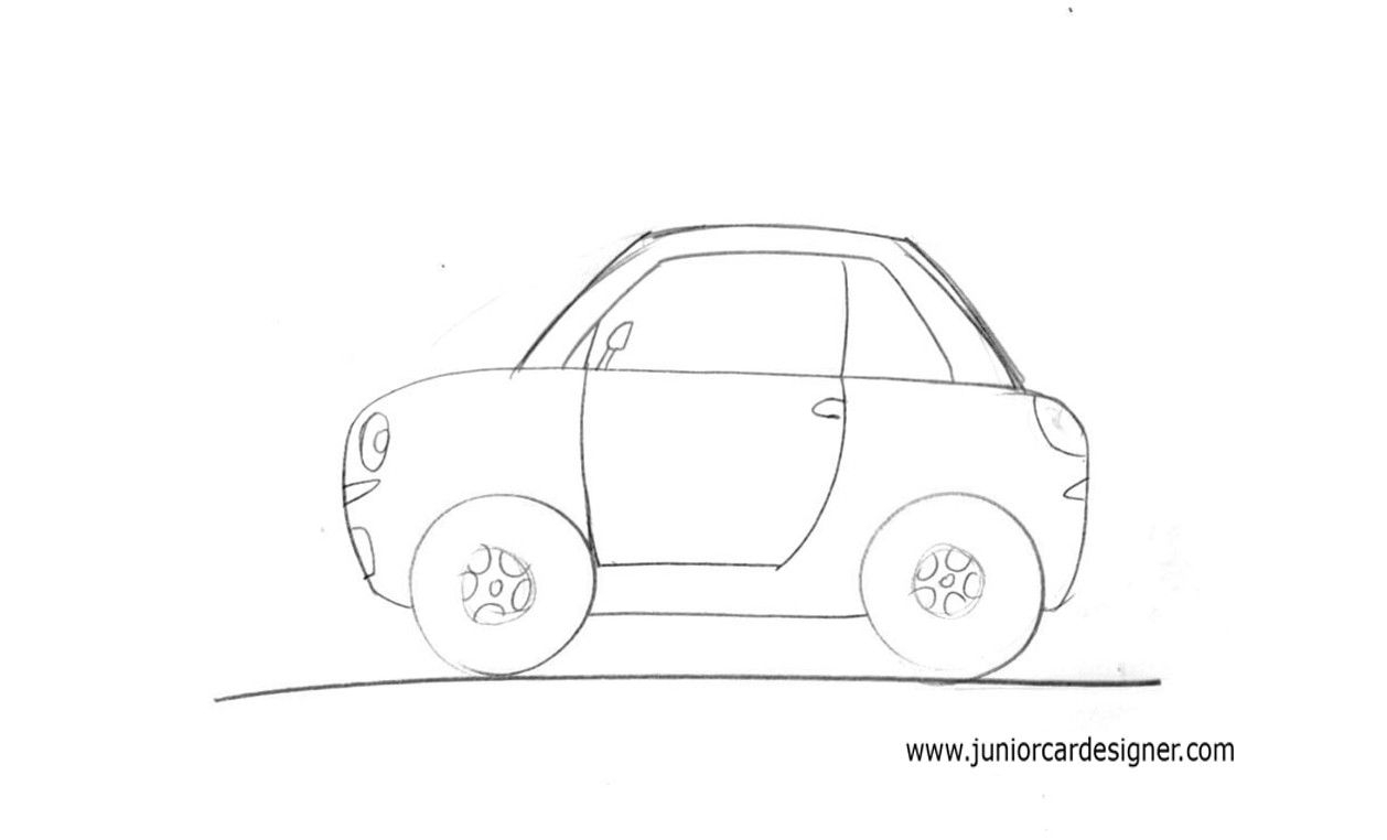 1258x762 Easy Drawings Of Car Easy Car Drawing At Getdrawings Free - Easy Car Drawing For Kid