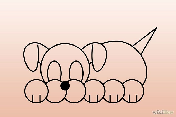 670x447 draw a simple cartoon dog how to draw drawings, simple cartoon - Easy Cartoon Dog Drawing