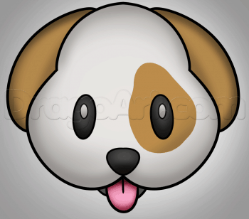 350x308 How To Draw Dogs - Easy Cartoon Dog Drawing