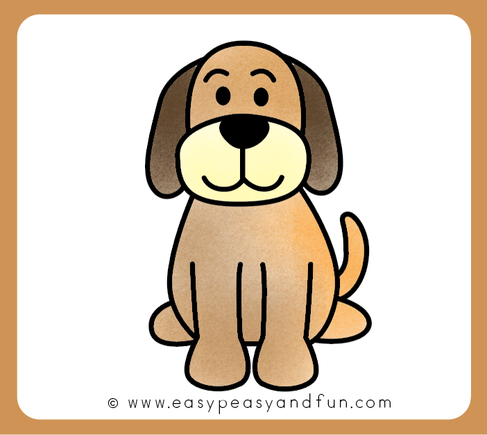 702x627 How To Draw A Dog - Easy Cartoon Dog Drawing