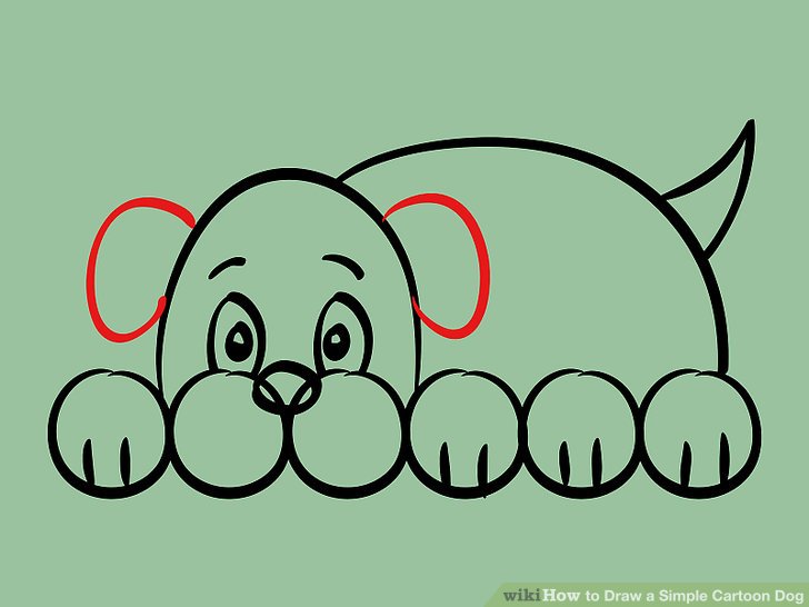 728x546 How To Draw A Simple Cartoon Dog Steps - Easy Cartoon Dog Drawing