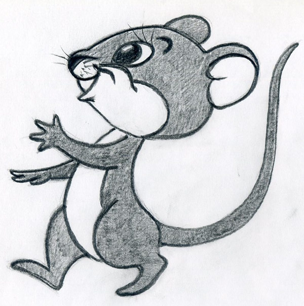 600x605 How To Draw Cartoon Mouse, You Will Enjoy This! - Easy Cartoon Drawing Pictures