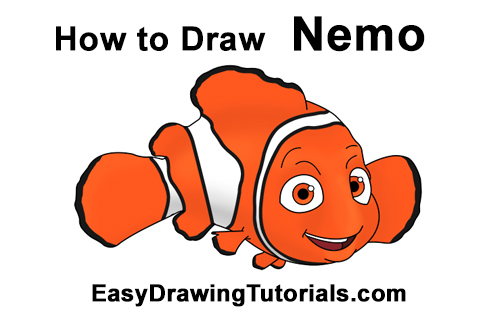 500x315 How To Draw Nemo - Easy Cartoon Drawing Tutorials