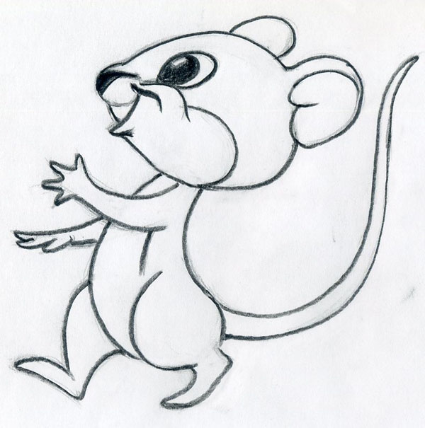 600x605 How To Draw Cartoon Mouse, You Will Enjoy This! - Easy Cartoon Drawings