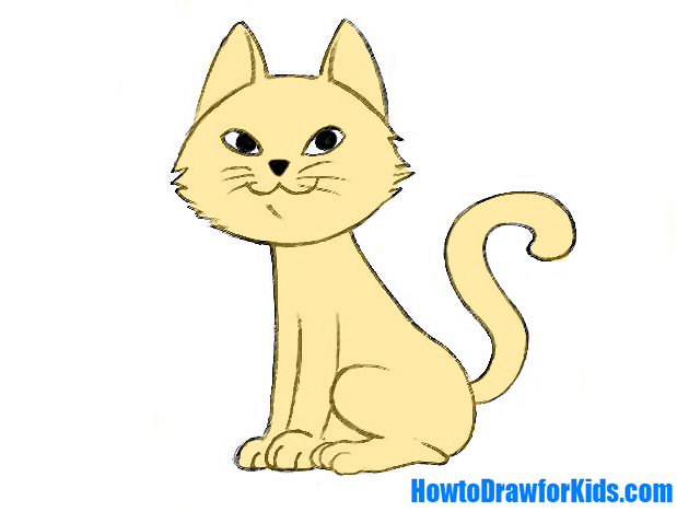 619x468 How To Draw A Cat For Kids How To Draw For Kids - Easy Cat Drawing For Kids
