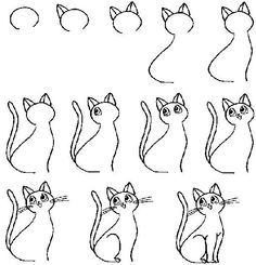 236x245 Les Ados Croquent Les Chats In Drawing Easy Drawings - Easy Cat Drawing For Kids