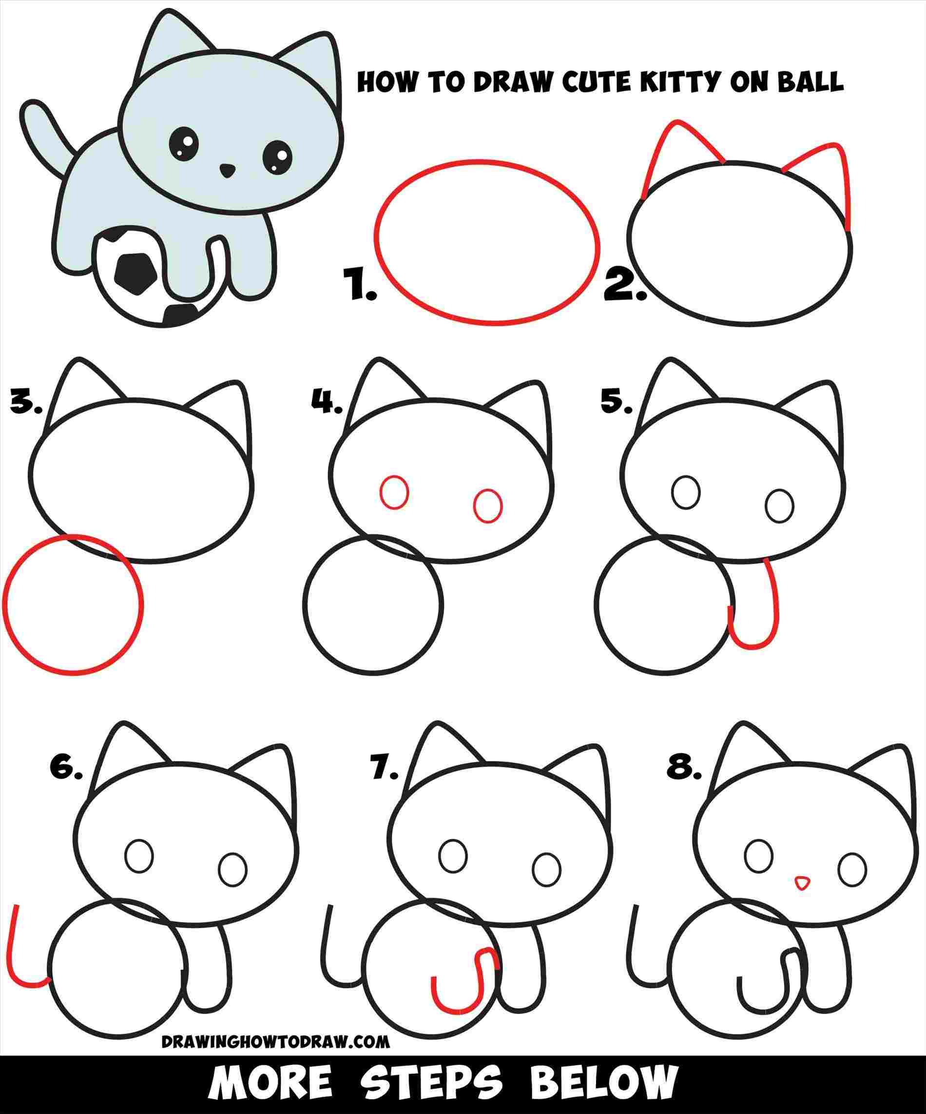 Easy Cat Drawing For Kids at PaintingValley.com | Explore collection of ...