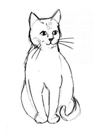 359x527 Cat Drawing For Kids - Easy Cat Drawing For Kids