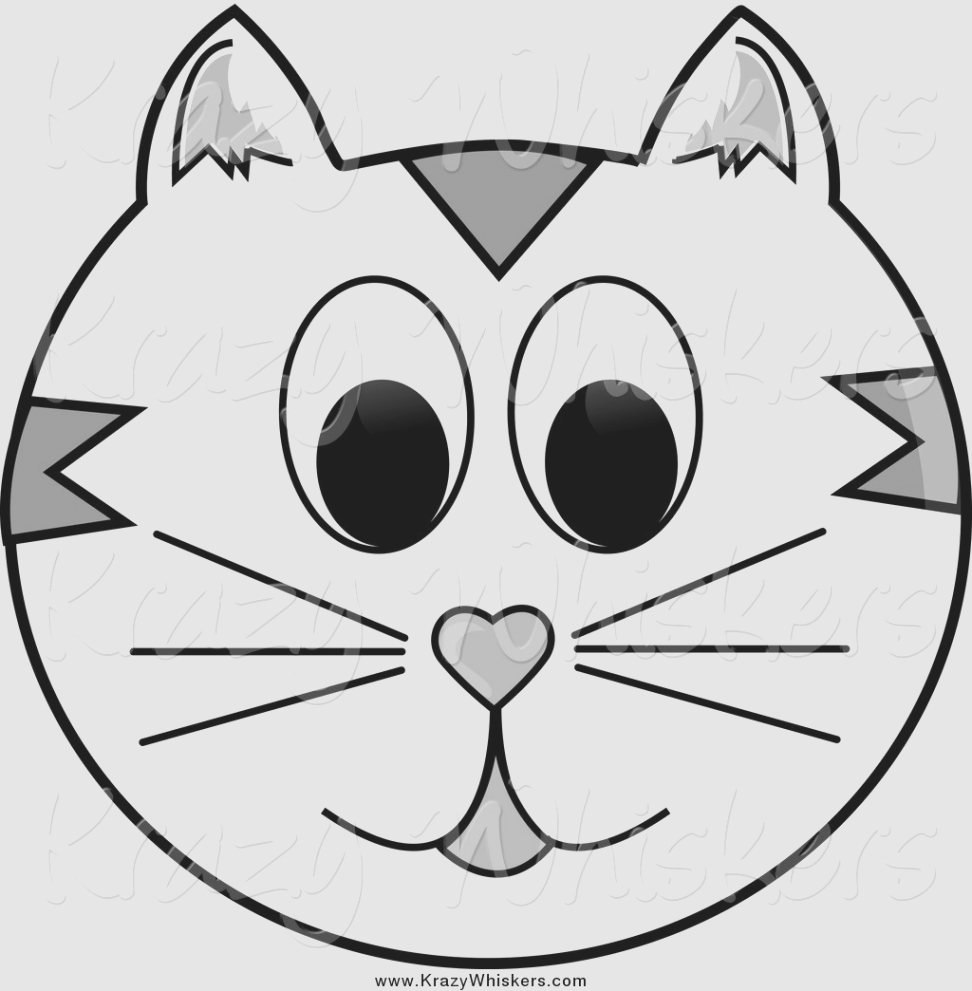 Basic Simple Cat Face Drawing ~ Drawing Easy