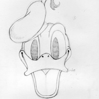 200x200 Disney Characters Donald Duck - Easy Characters Drawing