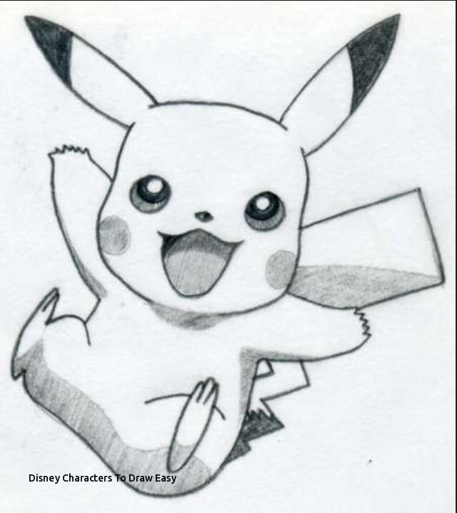 640x718 Disney Characters To Draw Easy Easy Pikachu Drawing If This Was - Easy Characters Drawing