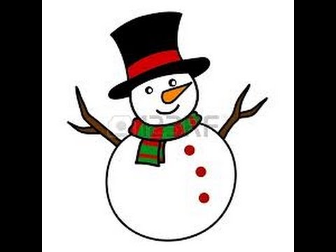 480x360 Easy Kids Drawing Lessons How To Draw A Snowman Step - Easy Christmas Drawings For Kids