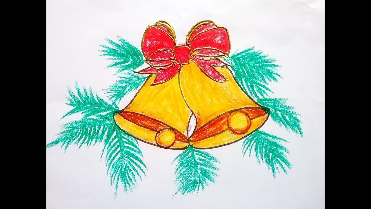 1280x720 How To Draw Christmas Bells Easy For Kids Easy Christmas Tree - Easy Christmas Drawings For Kids